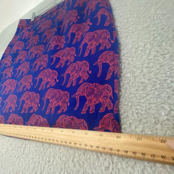 Hatley Womens Knee Skirt Size 6 Cotton Graphic Elephant Print Pink‎ Blue - Picture 9 of 13